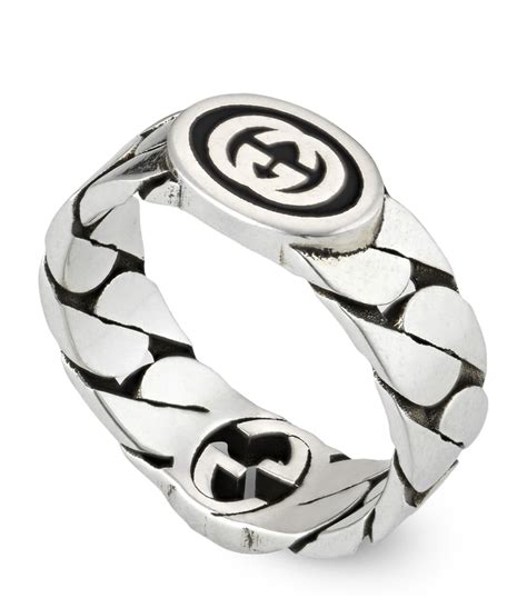 gucci silver interlocking ring